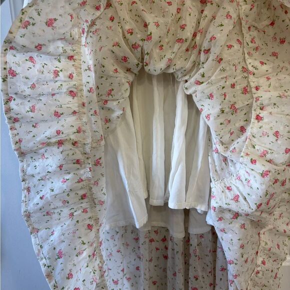 Altar'd State White and Pink Floral Dress Women's Size Small - Picture 10 of 12